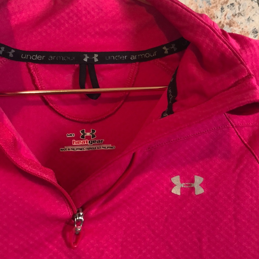 Pink Under Armour Heat Gear Half Zip